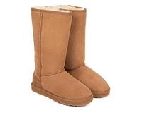 Just Sheepskin Ladies Tall Classic Sheepskin Boot, Chestnut, Size 3, Women Chestnut