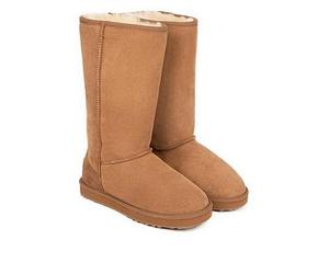Just Sheepskin Ladies Tall Classic Sheepskin Boot, Chestnut, Size 8, Women Chestnut