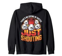 Just Shouting Yahtzee Game Night Dice Game Funny Yahtzee Zip Hoodie