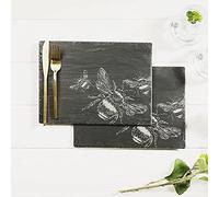 2 Slate Place Mats - Bee Selbrae House Dark Grey 2 Pack
