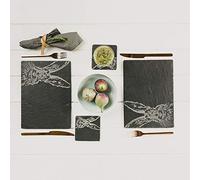 Just Slate Hare Place Mats (X2), Black, 11cm x 11cm