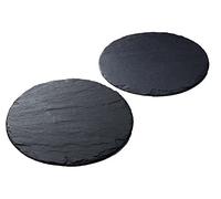 The Just Slate Company Set of 2 Round Slate Placemats