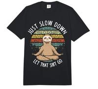 Just Slow Down. Sloth Funny Design Comfort Colors Adult Heavyweight T-Shirt