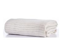Snugglemore 100% Cotton Cellular Blanket with plain hemmed finish (Cream, Double 230cm x 230cm)