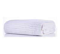 Just So Home 100% Cotton Cellular Blanket With Plain Hemmed Finish (White, Single 180Cm X 230Cm)