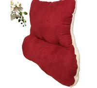 Just So Home Back Support Lumbar Cushion Sherpa Fleece With Faux Suede Reverse (Wine)