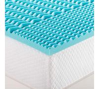 Snugglemore Comfort 5 Zone Cool Blue Memory Foam Mattress Topper Orthopaedic Support Pain Relief (Double)