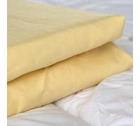Just So Home Microfibre Bed Sheet Set Soft Touch Bedding (Yellow, Double)