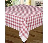 Just So Home Seersucker Tablecloth 100% Cotton Check Kitchen Dining Outdoor (50" X 50" 127Cm X 127Cm Grape)