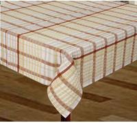 Just So Home Seersucker Tablecloth 100% Cotton Check Kitchen Dining Outdoor (50" X 70" 127Cm X 178Cm Oatmeal)