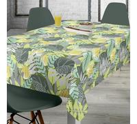 Just So Home Soft Woodcut Pvc Wipeable Tablecloth ( Round 135Cm)