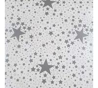 Just So Home Xmas Silver Stars Pvc Tablecloth Wipeable (137Cm Square)