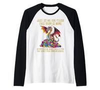 Just So We are Clear Yarn is Mine Yarn Eggs Dragon Colorful Raglan Baseball Tee