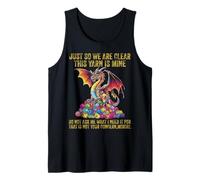 Just So We are Clear Yarn is Mine Yarn Eggs Dragon Colorful Tank Top