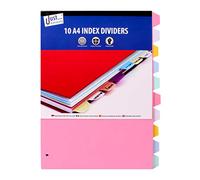 Just Stationery 10 A4 Paper Index Divider, 4051