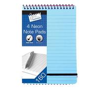Just Stationery 100x150mm Neon PP Cover Notebook (Pack of 4), 6096