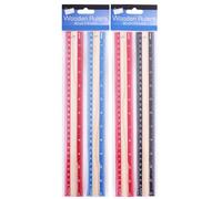Just stationery 12 inch Wooden Ruler (Pack of 2)