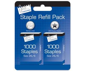 Just Stationery 2 x 1000 No 26 Staples