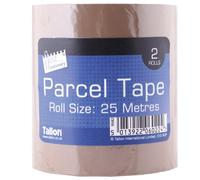 Just Stationery 25m Parcel Tape (Roll of 2)