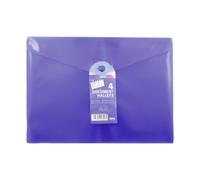 Just Stationery 4 A4 Polyfile Plastic Wallet