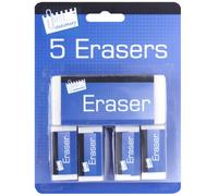 JUST STATIONERY 5 White ERASERS