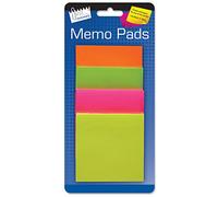Just Stationery 5927 75 mm Sticky Memo Pads - Pack of 4