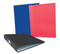 Just Stationery 6079 A4 Ring Binder - Black/Blue/Red