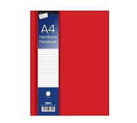 Just Stationery 6700 A4 Ruled Hardback Notebook, Pack of 4