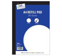 Just Stationery - A4 Plain Refill Pad 100 Sheet Side bound Open 53gsm