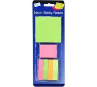 Just Stationery Assorted Neon Sticky Note