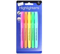 Just stationery Bright Chisel Tip Highlighter (Pack of 5), 6363