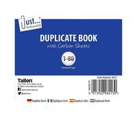 Just Stationery Carbonless Copy Paper Receipt Book Blue/white (One Size)