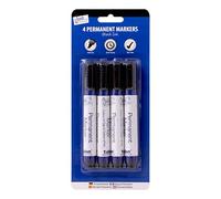 Just stationery Chisel Tip Permanent Marker - Black (Pack of 4) 1156