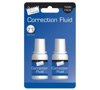 Just Stationery Correction Fluid (Pack of 2 x 13ml Bottles) - Solvent Free Official New Pack
