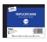 Just stationery Half Size Triplicate Book Notebook, Multi, 1-Pack, 4019