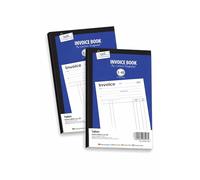 Just Stationery Invoice Book, No Carbon Required, Numbered Pages, 40 Sheets- Pack of 2