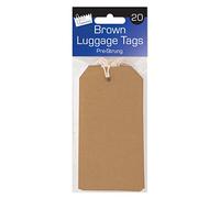 Just stationery Luggage Label - Brown (Pack of 20), 4254.0