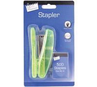Just stationery Metallic Stapler with 500 26/6 Staples, Assorted Colours