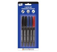Just stationery Rapid Dry Permanent Marker (Pack of 5), 1157