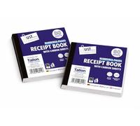 Just Stationery Receipt Book with Carbon Sheets, Numbered Pages, Ruled Paper, 80 Sheets, Pack of 2