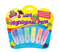 Just stationery Scented Mini Highlighter (Pack of 6) 4072, Purple, Blue, Green, Yellow, Orange and Pink, packaging may vary