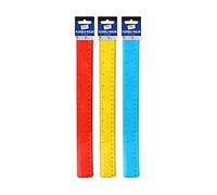 Just stationery Tallon 12" Transparent Bendy Flexible Ruler School Office Work - RANDOMLY SUPPLY