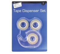 Just stationery Tape Dispenser Set, 3 Rolls, 6002