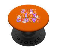 Just Stay Groovy 70s Vibes Style PopSockets Adhesive PopGrip