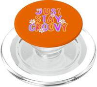 Just Stay Groovy 70s Vibes Style PopSockets PopGrip for MagSafe