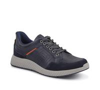 Easy Step in Wide Fit Bungee Laced Shoes - Navy Size 11
