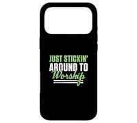 Just Stickin' Around To Worship A Christian Worship Drummer Case for iPhone 17 Pro Max