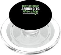 Just Stickin' Around To Worship A Christian Worship Drummer PopSockets PopGrip for MagSafe