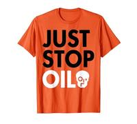 Just Stop Oil Save The Earth T-Shirt, Men, Orange, Small