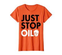 Just Stop Oil Save The Earth T-Shirt, Women, Orange, Small